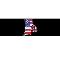 Rhode Island Usa Flag State Outline Patriotic American Bumper Sticker