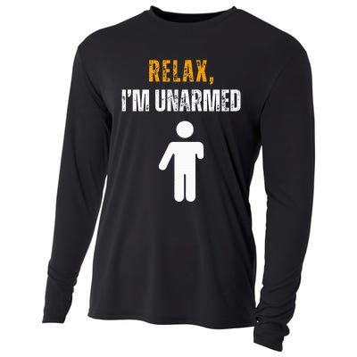 Relax I’M Unarmed Funny Hand Amputee Cooling Performance Long Sleeve Crew