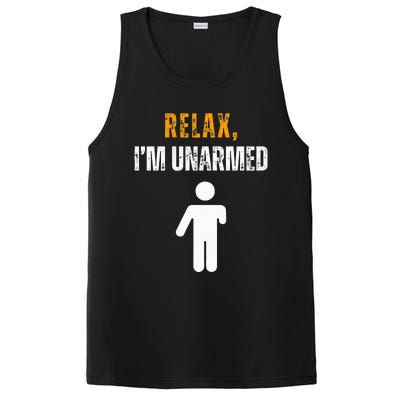 Relax I’M Unarmed Funny Hand Amputee PosiCharge Competitor Tank