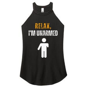 Relax I’M Unarmed Funny Hand Amputee Women's Perfect Tri Rocker Tank