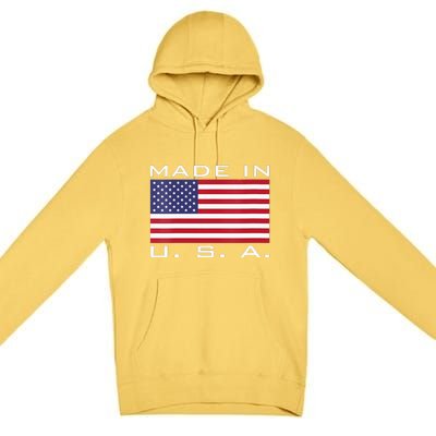  RAISED IN USA FLAG AMERICAN MADE BRED AMERICA  Premium Pullover Hoodie