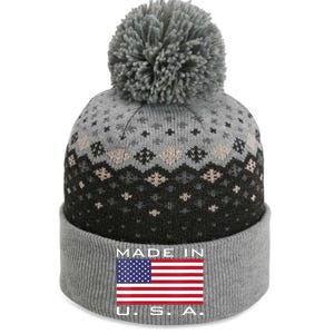  RAISED IN USA FLAG AMERICAN MADE BRED AMERICA  The Baniff Cuffed Pom Beanie