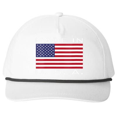  RAISED IN USA FLAG AMERICAN MADE BRED AMERICA  Snapback Five-Panel Rope Hat