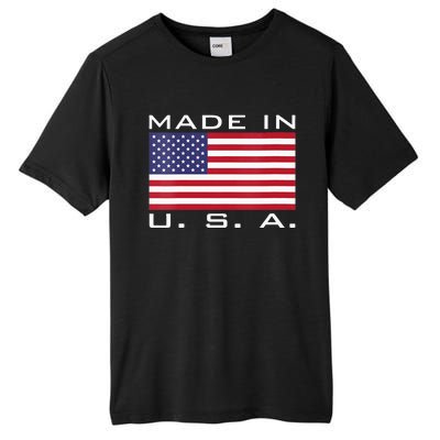  RAISED IN USA FLAG AMERICAN MADE BRED AMERICA  Tall Fusion ChromaSoft Performance T-Shirt