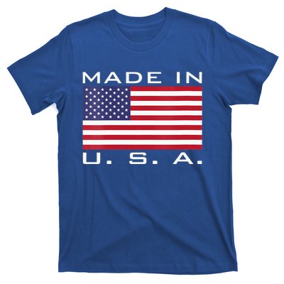  RAISED IN USA FLAG AMERICAN MADE BRED AMERICA  T-Shirt