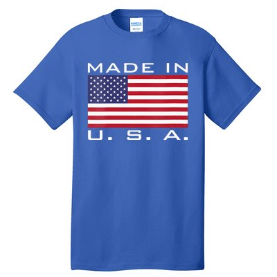  RAISED IN USA FLAG AMERICAN MADE BRED AMERICA  Tall T-Shirt