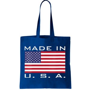  RAISED IN USA FLAG AMERICAN MADE BRED AMERICA  Tote Bag