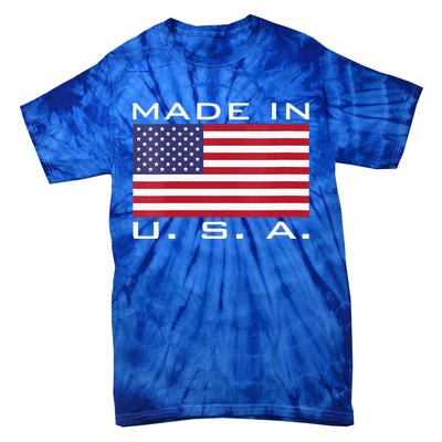  RAISED IN USA FLAG AMERICAN MADE BRED AMERICA  Tie-Dye T-Shirt