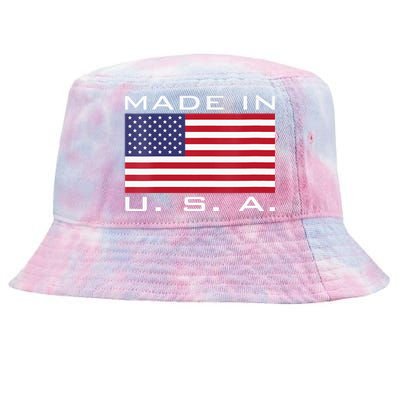  RAISED IN USA FLAG AMERICAN MADE BRED AMERICA  Tie-Dyed Bucket Hat