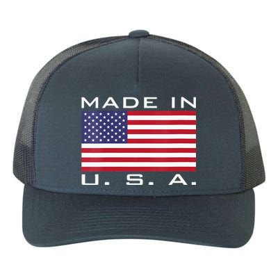  RAISED IN USA FLAG AMERICAN MADE BRED AMERICA  Yupoong Adult 5-Panel Trucker Hat