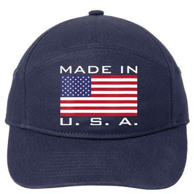  RAISED IN USA FLAG AMERICAN MADE BRED AMERICA  7-Panel Snapback Hat