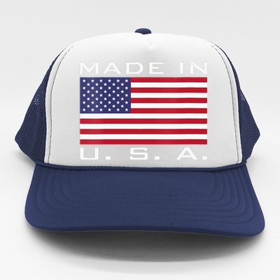  RAISED IN USA FLAG AMERICAN MADE BRED AMERICA  Trucker Hat