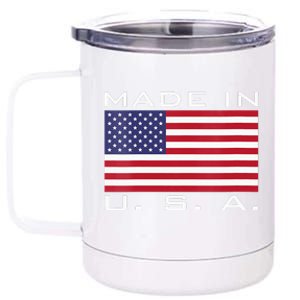  RAISED IN USA FLAG AMERICAN MADE BRED AMERICA  12 oz Stainless Steel Tumbler Cup