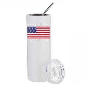  RAISED IN USA FLAG AMERICAN MADE BRED AMERICA  Stainless Steel Tumbler