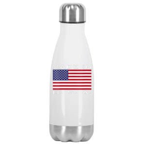  RAISED IN USA FLAG AMERICAN MADE BRED AMERICA  Stainless Steel Insulated Water Bottle