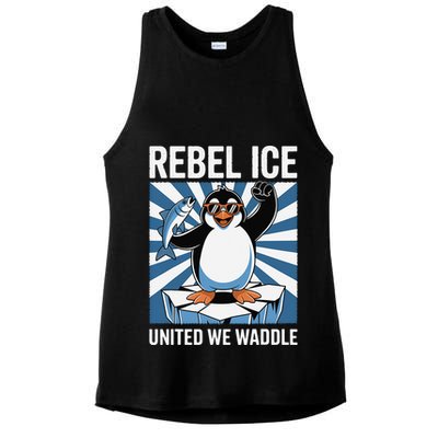 Rebel Ice United We Waddle Flippers Up I Stand With Ladies PosiCharge Tri-Blend Wicking Tank