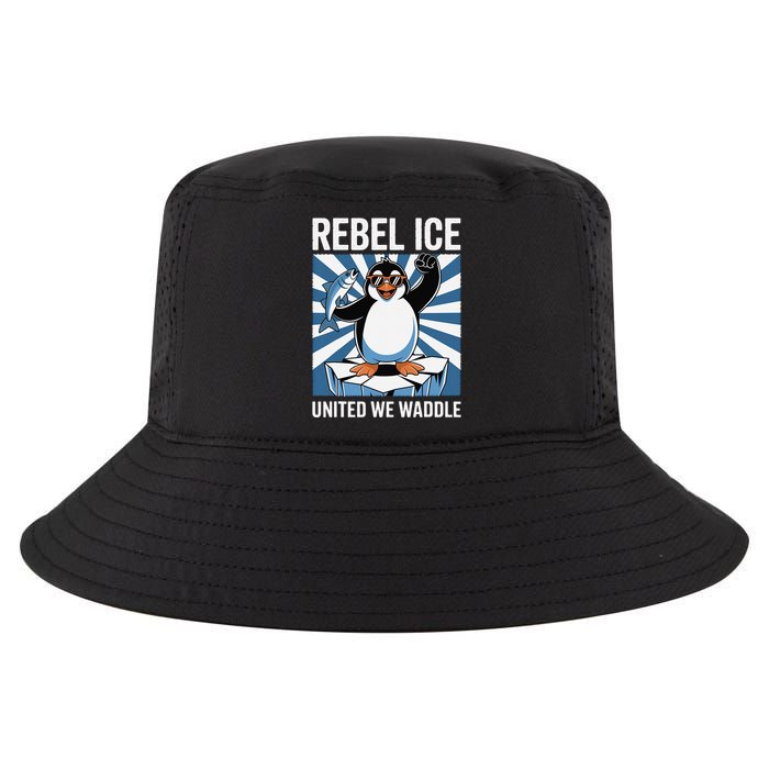 Rebel Ice United We Waddle Flippers Up I Stand With Cool Comfort Performance Bucket Hat