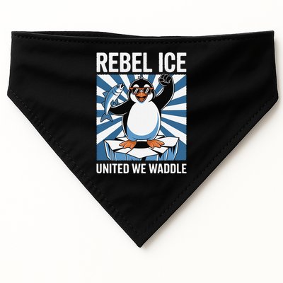 Rebel Ice United We Waddle Flippers Up I Stand With USA-Made Doggie Bandana