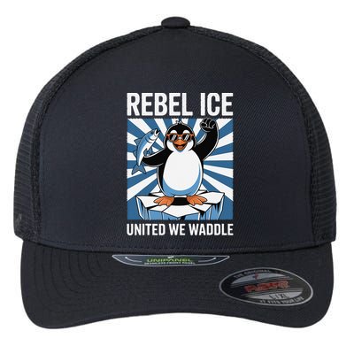 Rebel Ice United We Waddle Flippers Up I Stand With Flexfit Unipanel Trucker Cap