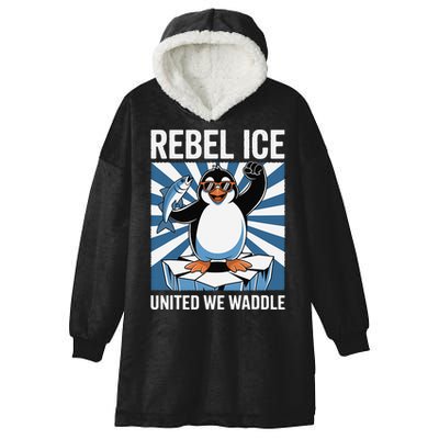 Rebel Ice United We Waddle Flippers Up I Stand With Hooded Wearable Blanket