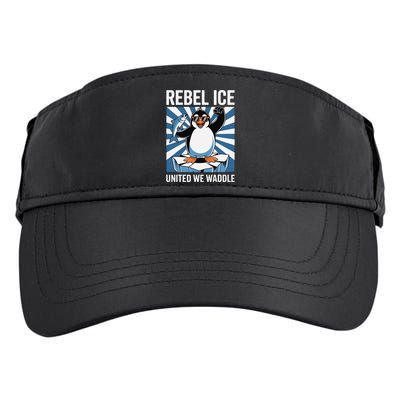 Rebel Ice United We Waddle Flippers Up I Stand With Adult Drive Performance Visor