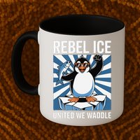 Rebel Ice United We Waddle Flippers Up I Stand With Mug