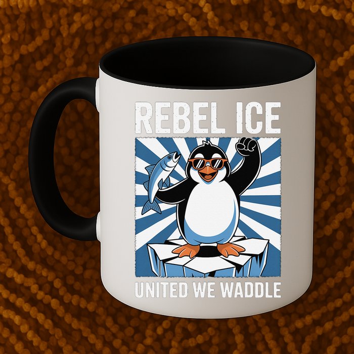 Rebel Ice United We Waddle Flippers Up I Stand With Mug