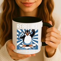 Rebel Ice United We Waddle Flippers Up I Stand With Mug