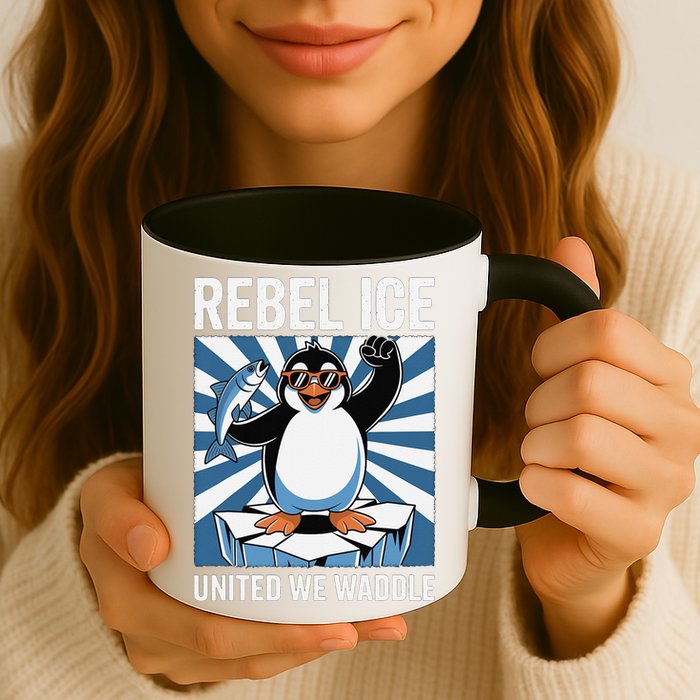 Rebel Ice United We Waddle Flippers Up I Stand With Mug