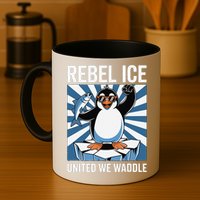 Rebel Ice United We Waddle Flippers Up I Stand With Mug
