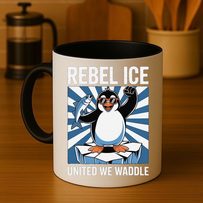 Rebel Ice United We Waddle Flippers Up I Stand With Mug