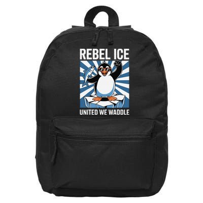 Rebel Ice United We Waddle Flippers Up I Stand With 16 in Basic Backpack