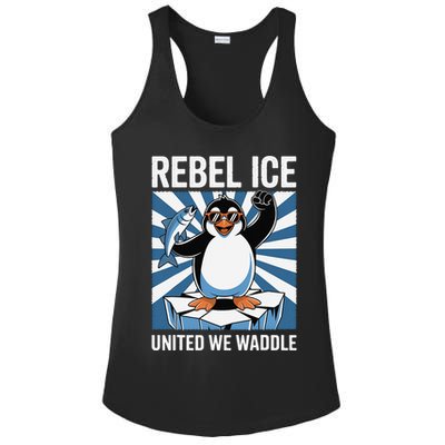 Rebel Ice United We Waddle Flippers Up I Stand With Ladies PosiCharge Competitor Racerback Tank