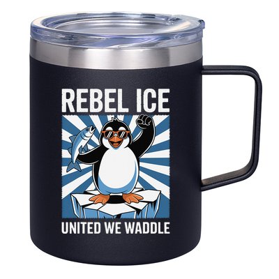 Rebel Ice United We Waddle Flippers Up I Stand With 12oz Stainless Steel Coffee Mug