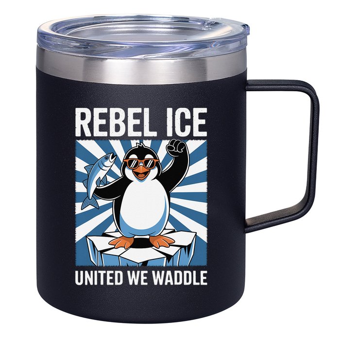 Rebel Ice United We Waddle Flippers Up I Stand With 12oz Stainless Steel Coffee Mug