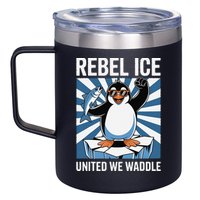 Rebel Ice United We Waddle Flippers Up I Stand With 12oz Stainless Steel Coffee Mug