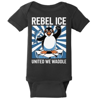 Rebel Ice United We Waddle Flippers Up I Stand With Baby Bodysuit