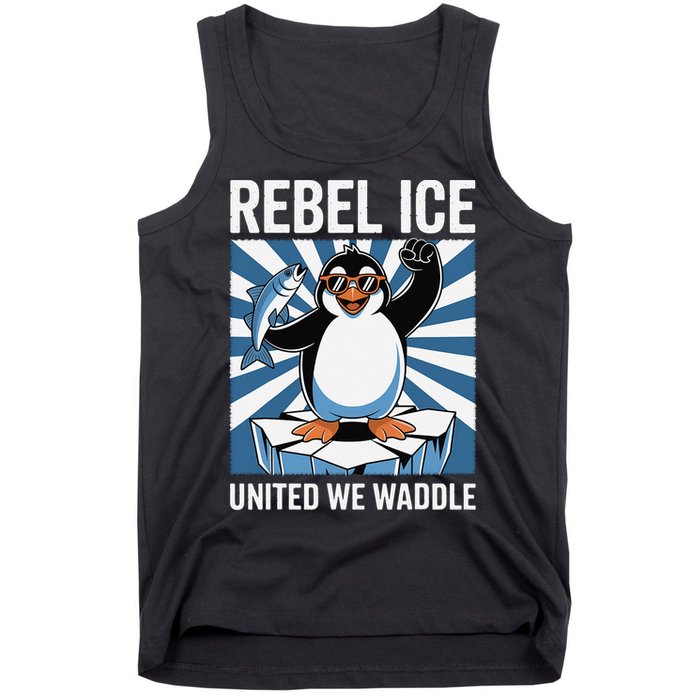 Rebel Ice United We Waddle Flippers Up I Stand With Tank Top