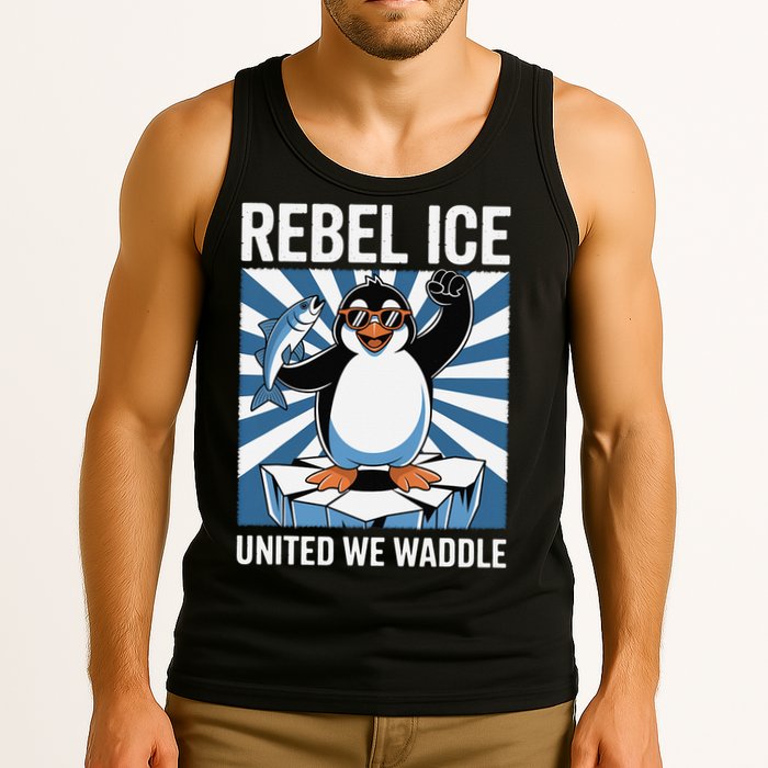 Rebel Ice United We Waddle Flippers Up I Stand With Tank Top