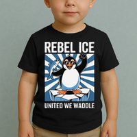Rebel Ice United We Waddle Flippers Up I Stand With Toddler T-Shirt