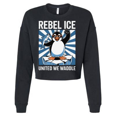 Rebel Ice United We Waddle Flippers Up I Stand With Cropped Pullover Crew