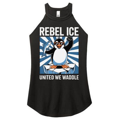 Rebel Ice United We Waddle Flippers Up I Stand With Women's Perfect Tri Rocker Tank