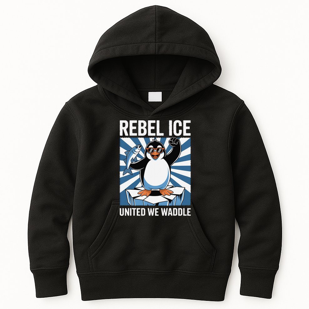 Rebel Ice United We Waddle Flippers Up I Stand With Kids Hoodie
