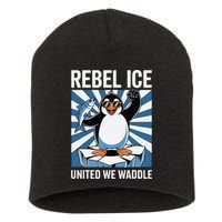 Rebel Ice United We Waddle Flippers Up I Stand With Short Acrylic Beanie