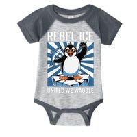 Rebel Ice United We Waddle Flippers Up I Stand With Infant Baby Jersey Bodysuit