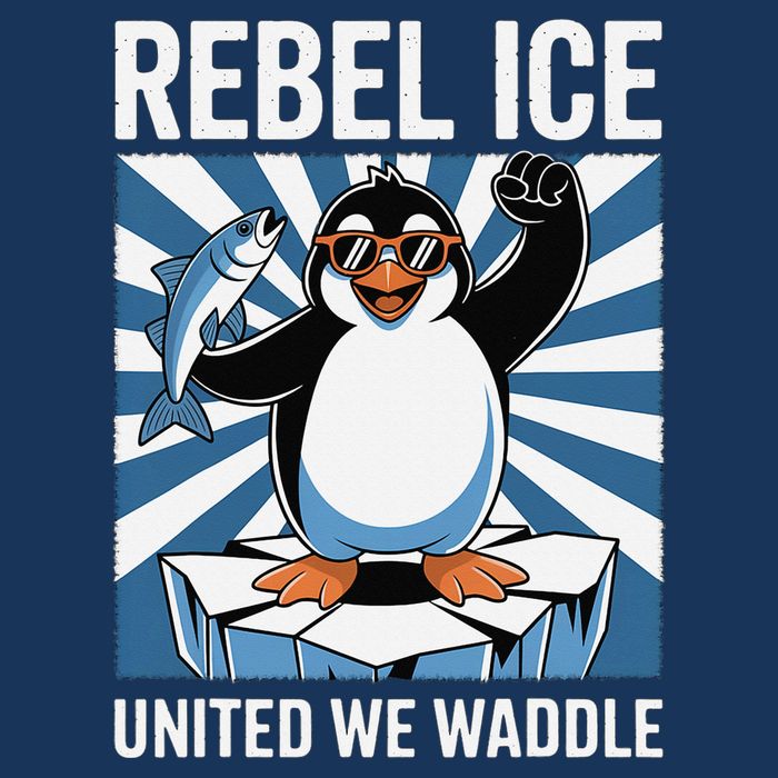 Rebel Ice United We Waddle Flippers Up I Stand With Infant Baby Jersey Bodysuit