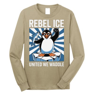 Rebel Ice United We Waddle Flippers Up I Stand With Long Sleeve Shirt