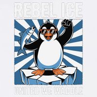 Rebel Ice United We Waddle Flippers Up I Stand With Garment-Dyed Sweatshirt