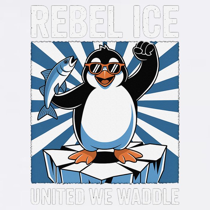 Rebel Ice United We Waddle Flippers Up I Stand With Garment-Dyed Sweatshirt