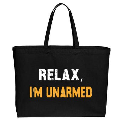 Relax Im Unarmed Cotton Canvas Jumbo Tote